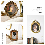 Retro Imitation Wood Home Decor Photo Frames, Spec:, Square-6 inches, Square-7 inches, Arched-6 inches, Arched-7 inches, Oval-6 inches, Oval-7 inches, Bow Round Box, A Model, B Model