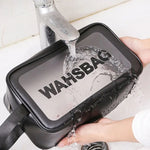 2 PCS Frosted Translucent Waterproof Storage Bag Cosmetic Bag Swimming Bag Wash Bag, Black M, Black M 2 Handles, Black L, Pink S, Pink M, Pink M 2 Handles, Pink L, White S, White M, White M 2 Handles, White L, Blue S, Blue M, Blue M 2 Handles, Blue L
