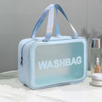 2 PCS Frosted Translucent Waterproof Storage Bag Cosmetic Bag Swimming Bag Wash Bag, Black M, Black M 2 Handles, Black L, Pink S, Pink M, Pink M 2 Handles, Pink L, White S, White M, White M 2 Handles, White L, Blue S, Blue M, Blue M 2 Handles, Blue L