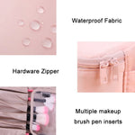 Multifunctional Portable Travel Large Capacity Cosmetic Storage Bag, Cute Pink (Small)
