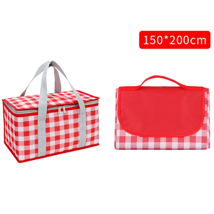 JY2209 Camping Moistureproof Portable Picnic Basket Set, Spec:, Red White, Yellow White, Leaves, Red White+150x100cm, Yellow White+150x100cm, Leaves+150x100cm, Red White+150x200cm, Yellow White+150x200cm, Leaves+150x200cm, Red White+200x200cm          ...
