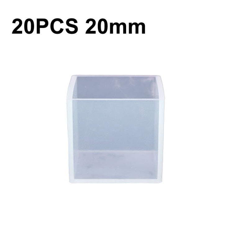 Crystal Drop Glue Square Silica Gel Mold DIY Handmade Jewelry Decoration Model, 20 PCS 20mm, 20 PCS 25mm, 10 PCS 35mm, 4 PCS 40mm, 4 PCS 50mm, 4 PCS 65mm