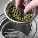 Anti-clogging Stainless Steel Filter For Kitchen Sink Sewer, Random Handle Style Delivery, Dense Net Filter