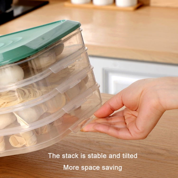 Household Refrigerator Freezer Large Capacity Dumpling Box, Capacity:, One Layer (Green), Two Layers (White), Two Layers (Green), Three Layers (White), Four Layers (White), Four Layers (Green)