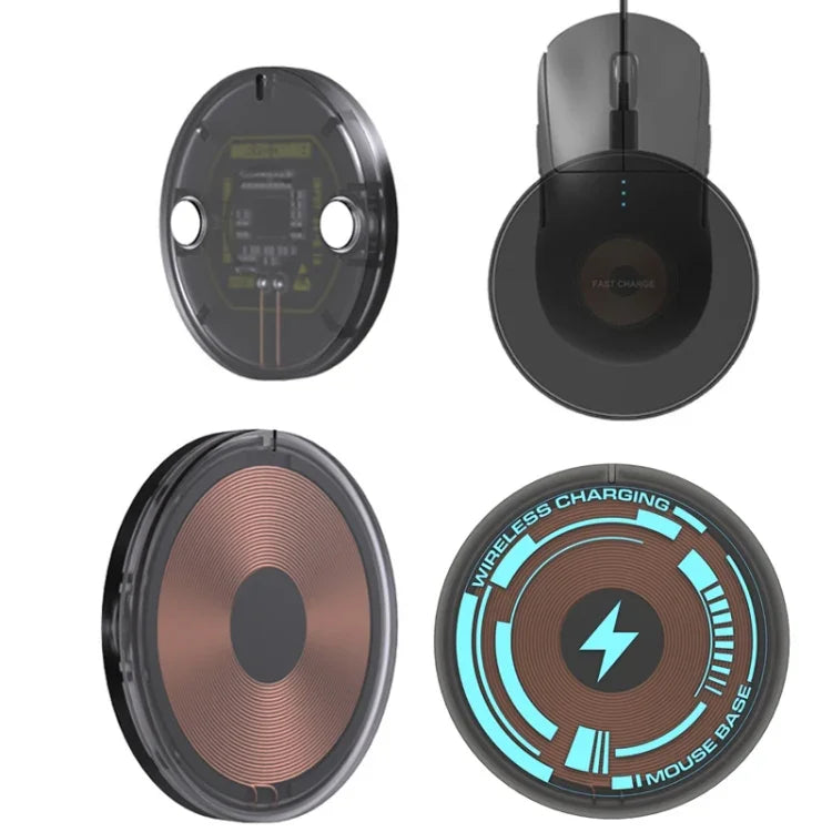 For Logitech G502 / G703 / G403 / G903 / GPW / GPW2 Mouse Wireless Charging Module, Transparent, Flash