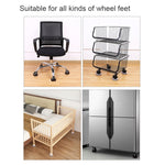 5 PCS Computer Seat Pulley Holder Chair Roller Non-slip Pad, Square Bean-colored Felt Bottom, Square Brown Felt Bottom, Round Bean Color Plastic Bottom, Round Black Plastic Bottom