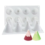 DIY Christmas Candle Aromatherapy Gypsum Silicone Mold, Shape:, Santa, Simple Christmas Tree, Triangular Christmas Tree, Christmas Gift, Single Stereo, Snow House 3, Single Christmas Cylinder, Origami Christmas Tree, 8 Cone Contest Christmas Tree