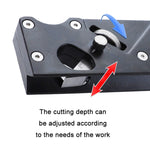 Adjustable Depth Woodworking Chamfering Planer, 1/4 Round Cutter Head, 1/8 Round Cutter Head, 3/16 Round Knife Head, Sharp Knife+Fillet Knife, 45 Degree Flat Cutter Head, Double Sharp Head, Dual Round Head, Cutter Head 7 PCS/Set