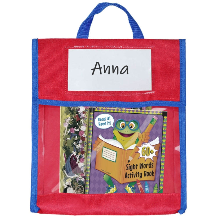 BG20080815 School Children Tote Book Bag Toy Handbag, Yellow, Green, Blue, Red