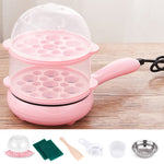 350W Electric Egg Omelette Cooker Frying Pan Steamer Cooker,EU Plug,Style:, Single Layer Set Yellow, Double Layer Set Yellow, Pan+Wood Shovel Yellow, Single Layer Set Pink, Double Layer Set Pink, Pan+Wood Shovel Pink