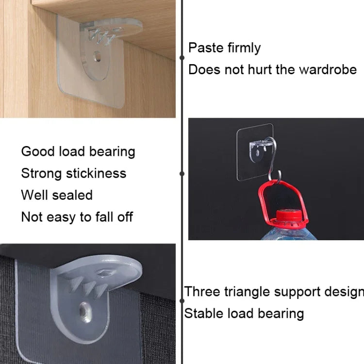 4pcs /Set Simple Firm Load Bearing Wardrobe Layered Partition Bracket, Size:, Large 7cm