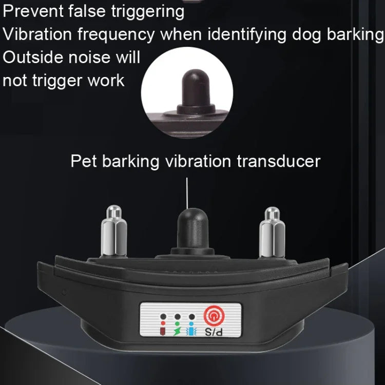 Intelligent Anti-barking Device Dog Trainer Collar, Style:, Vibration+Sound