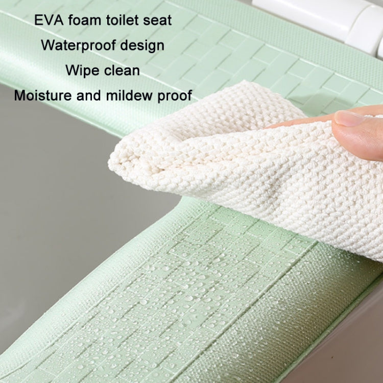 Household Thickened Waterproof Washable Toilet Seat, Green, Gray