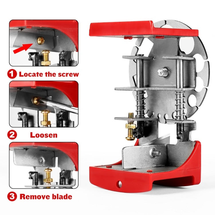 Stainless Steel Adjustable Handheld Quick Wire Stripper, Plastic Plate, Metal Plate