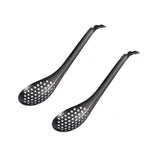 2 PCS 304 Stainless Steel Small Caviar Colander Molecular Cooking Spoon, True Color, Golden, Rose Gold, Colored, Black
