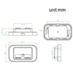 4.8A Punch-Free Automatic Spring Cover RV Bus Modified Dual USB Car Charger, 4.8A