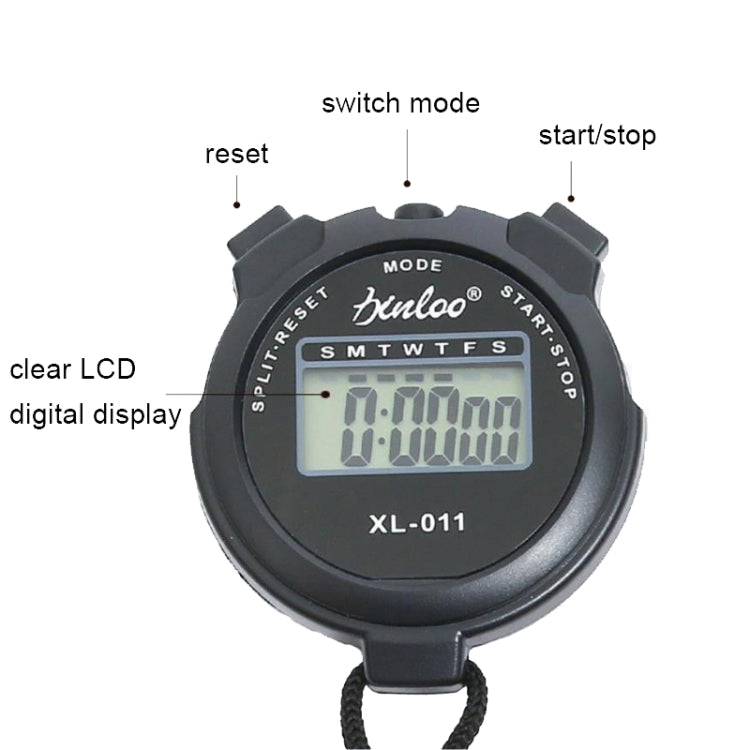 XINLONG XL-011 Display Single Memory Stopwatch Running Fitness Training Electronic Timer, XL-011 Black, XL-011 Blue, XL-011 Red, XL-011 Orange