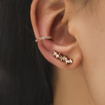 Simple Small Drilling Lug Clip Geometric Zircon Earrings, DZ-523, DZ-522, DZ-520, DZ-519, DZ-518, DZ-517, DZ-516, DZ-515, DZ-514, DZ-513, DZ-512, DZ-510, DZ-509