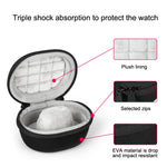 EVA Smartwatch Storage Case Universal Fleece Watch Storage Bag With Carabiner, Black, Blue, Orange