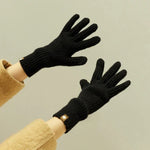 227-A0124 Wool Knit Striped Warm Touchscreen Gloves Winter Warm Cycling Gloves