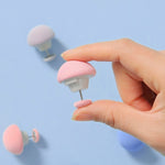 8 PCS Non-marking One-touch Unlocking Mushroom-shaped Quilt Fixer, Pink+Cloth Needle, Blue+Cloth Needle