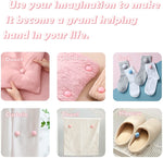 8 PCS Non-marking One-touch Unlocking Mushroom-shaped Quilt Fixer, Pink+Cloth Needle, Blue+Cloth Needle