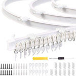 Model Steel Rail Bending Curtain Rail Flexible Guide Set, Size:, 3m White