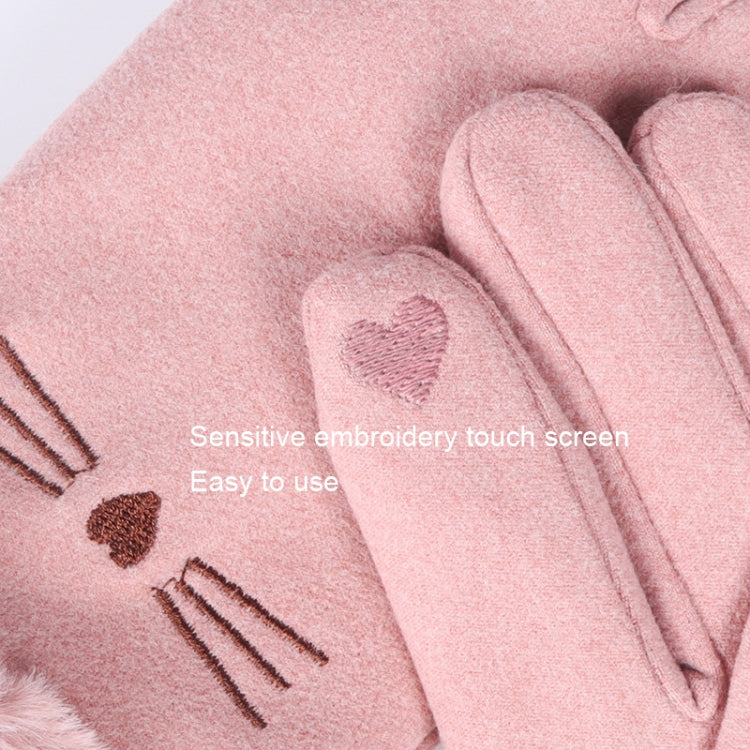 A56 Keep Warm Touch Screen Plus Velvet Thick Anti-Cold Riding Gloves, A56 Pink, A56 Gray, A56 Black