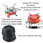 Outdoor Camping Mountaineering Portable Mini Gas Stove, Style:, Square (Regular Model), Square (Buckle Model), Square (Threaded Interface), Lotus (Regular Model), Lotus (Buckle Model), Lotus (Threaded Interface)