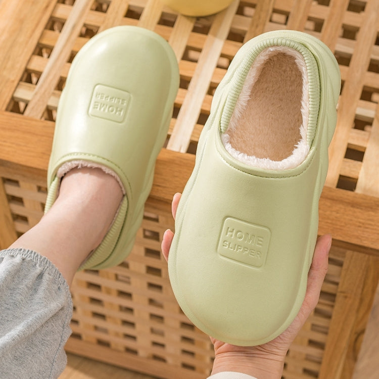 Winter Warm Velvet Thick Waterproof Cotton Slippers, Yellow, Blue Gray, Orange Red, Pink 8055, White 8055, Light Coffee 8055, Black 8055, Blue Gray 599, Duck Egg Green 599, Pink 599, Caramel 599, Dark Blue 599, Yellow 599, Yellow No Heel               ...