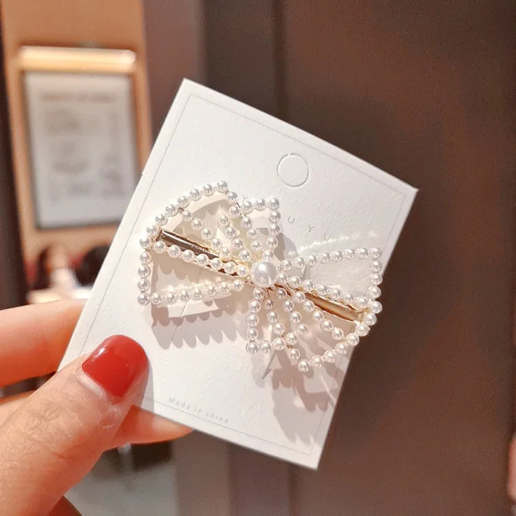 Rhinestone Fashion Hair Clips Women Bangs Headwear, Styles:, 293 Mountain Camellia Flower, 371 Fan, 380 Pearl