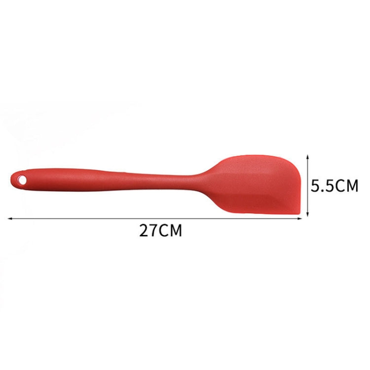 2pcs Large Integrated Silicone Scraper Chocolate Cream Mixing Knife, Large Red, Large Pink, Large Yellow, Large Blue, Large Black, Large Green, Large Purple, Large Orange