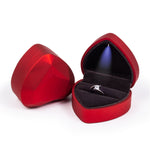 017015-20 Heart-shaped LED Light Ring Necklace Storage Box without Jewelry, Spec:, Pendant(White), Pendant(Red), Pendant(Gold), Pendant(Blue), Pendant(Black), Ring(White), Pendant(Pink), Ring(Red), Ring(Gold), Ring(Blue), Ring(Black), Ring(Pink)