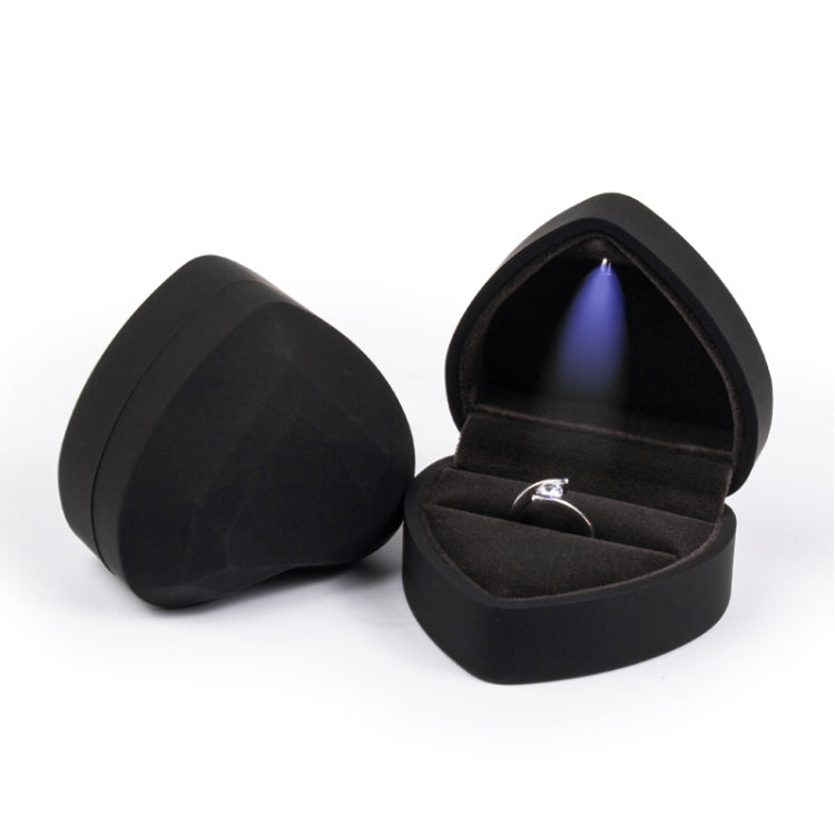 017015-20 Heart-shaped LED Light Ring Necklace Storage Box without Jewelry, Spec:, Pendant(White), Pendant(Red), Pendant(Gold), Pendant(Blue), Pendant(Black), Ring(White), Pendant(Pink), Ring(Red), Ring(Gold), Ring(Blue), Ring(Black), Ring(Pink)