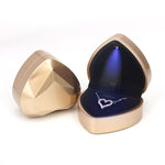 017015-20 Heart-shaped LED Light Ring Necklace Storage Box without Jewelry, Spec:, Pendant(White), Pendant(Red), Pendant(Gold), Pendant(Blue), Pendant(Black), Ring(White), Pendant(Pink), Ring(Red), Ring(Gold), Ring(Blue), Ring(Black), Ring(Pink)
