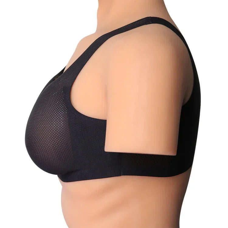 CD Crossdressing Silicone Fake Breast Vest Underwear, AA+XS 400g, A+S 500g, B+M 600g, C+L 800g, D+XL 1000g, DD+XXL 1200g, E+XXXL 1400g, EE+XXXXL 1600g