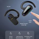 Bone Conduction Concepts Digital Display Stereo Bluetooth Earphones, Style:, Single Ear