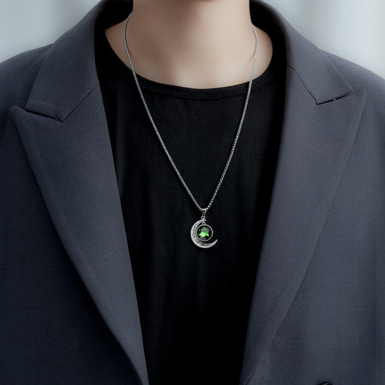 Luminous Zodiac Moon Titanium Steel Necklace Personalized Moon Pendant, Necklace Libra, Necklace Scorpio, Necklace Sagittarius, Necklace Aquarius, Necklace Capricorn, Necklace Pisces, Necklace Aries, Necklace Taurus, Necklace Gemini, Necklace Cancer   ...
