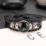 Twelve Constellations Multilayer Beaded Cowhide Bracelet, Style: Virgo Ordinary, Bracelet Leo Ordinary, Bracelet Libra Luminous, Bracelet Capricorn Luminous, Bracelet Scorpio Luminous, Bracelet Pisces Ordinary, Bracelet Cancer Luminous                 ...