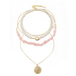 Boho Colorful Broken Natural Stone Necklace, Model:, N2105-9 Color Stone Pearl Pendant, N2206-8 Pink Stone, N2206-9 Light Blue Stone, N2206-10 Multi-color Stone, N2206-11 Transparent Stone, N2106-23 Pink Stone Single Chain                              ...