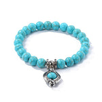 Women Beaded Bracelet Turquoise Ethnic Style Charm Jewelry, S2208-2 Owl, S2208-3 Butterfly, S2208-4 Sea Star, S2208-5 Life Tree, S2203-12 Cross, S2203-13 Turquoise Pendant, S2212-1 Eyes, S2303-1, S2303-2 Turtles, S2303-3 Cross, S2303-4 Compass, S2203-11