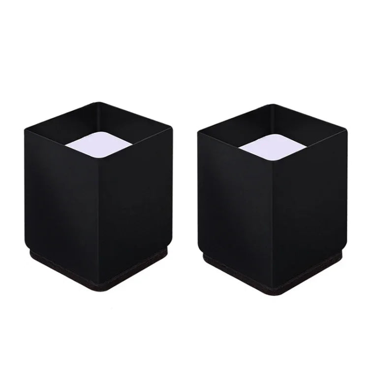 2pcs/set Furniture Carbon Steel Wraparound Heightening Foot Pad, Style:, Round 4x5cm (Black), Round 4x5cm (Brown), Round 6x5cm (Black), Round 6x5cm (Brown), Round 6x10cm (Black), Round 6x10cm (Brown), Square 4x5cm (Black), Square 4x5cm (Brown)         ...