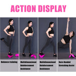 Fitness Inclined Stretching Board Trainer Calf Relaxation Standing Stretching Pedal, Rose Red, Blue, Yellow, Black, Pink with Foot Belt, Blue with Foot Belt, Purple with Foot Belt