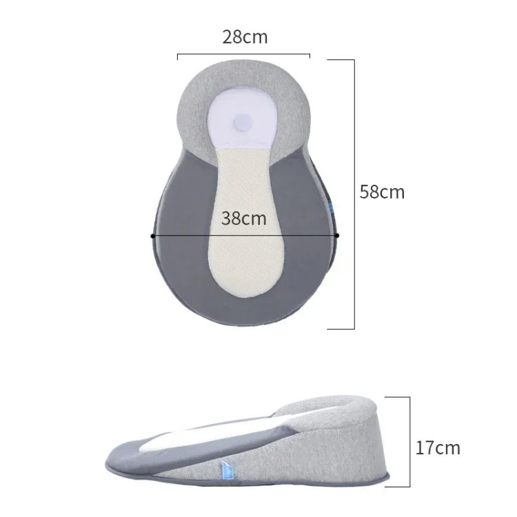 Baby Breastfeeding Pillow Lying Feeding Baby Anti-spitting Milk Slope Pad, Pillow Gray