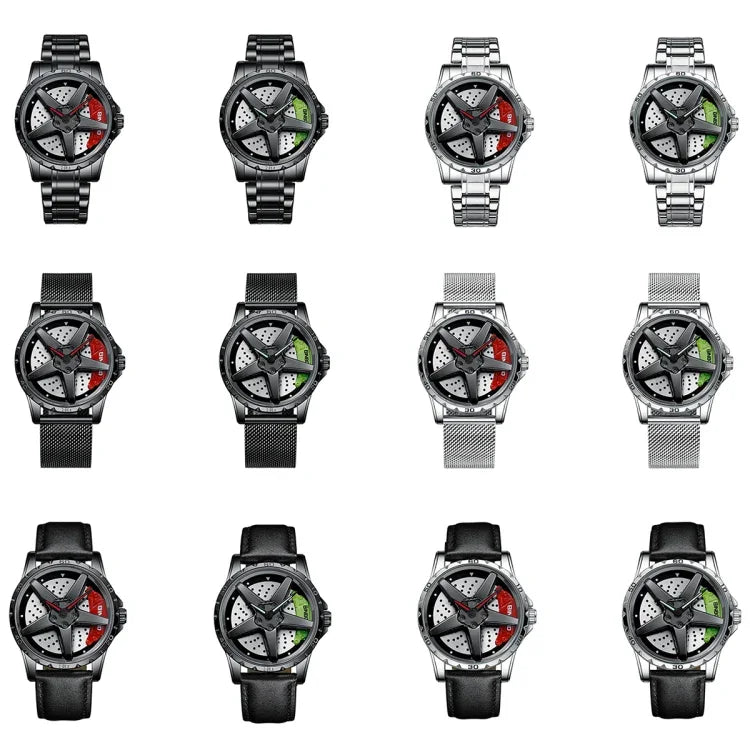 BINBOND D002 Car Hub Dial Multifunctional Waterproof and Wear-resistant Men's Watch
