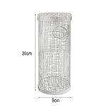 Outdoor Stainless Steel Barbecue Cage BBQ Round Mesh Tube, 20cm With Hook, 30cm With Hook
