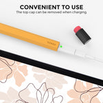 AhaStyle PT180-2 Silicone Protective Case Anti-Slip And Anti-Drop Capacitive Pen Case, For Apple Pencil 1, For Apple Pencil 2