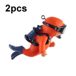 2pcs Fish Tank Diver Aquarium Ornaments Aquascape Decorations, Regular Black, Regular Pink, Regular Green, With Camera Blue, With Camera Black, With Camera Pink, With Camera Green, With Camera Orange, Regular Blue, Regular Orange