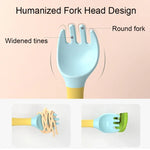 Children Eating Training Tableware Baby Bendable Silicone Soft Spoon, Green