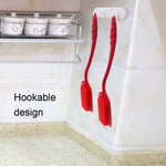ZYA-251 Silicone Integrated Pot Scrubbing Brush Household Kitchen Cleaning Brush Dishwashing Brush, Red